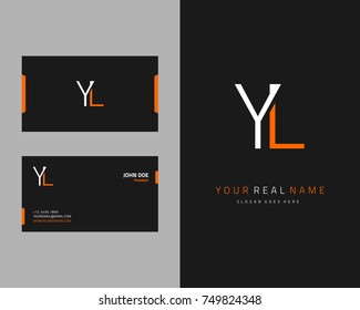 Modern minimalist initial Y & L logo template vector