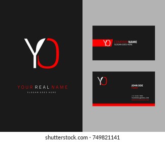 Modern minimalist initial Y & O logo template vector