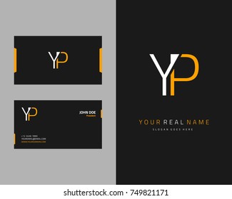 Modern minimalist initial Y & P logo template vector