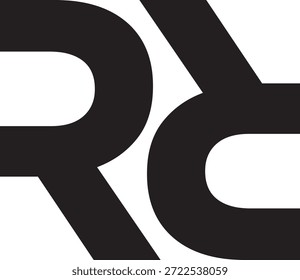 Diseño de Vector de logotipo RD de letra entrelazada minimalista moderno. Un logotipo de tipografía limpio y audaz con las letras R y D entrelazadas en un estilo minimalista moderno. Este versátil ícono de Vector es perfecto para servicios profesionales como firmas legales, agencias de consultoría, compañías de ingeniería o marcas corporativas de alta gama