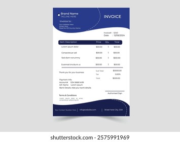 Modern Minimalist Invoice Design Template