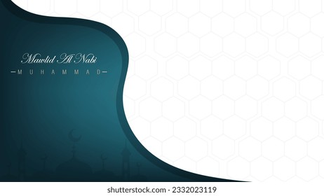 modern minimalist islamic template design mawlid al nabi muhammad SAW