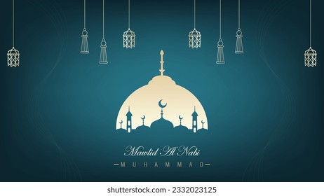 modern minimalist islamic template design mawlid al nabi muhammad SAW