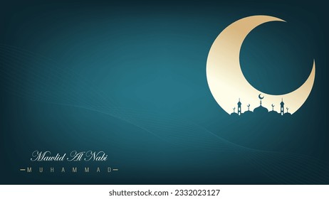 modern minimalist islamic template design mawlid al nabi muhammad SAW