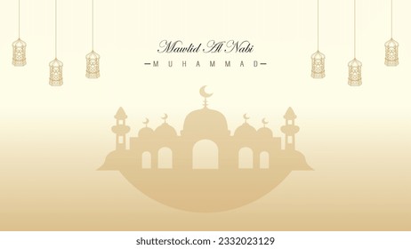 modern minimalist islamic template design mawlid al nabi muhammad SAW