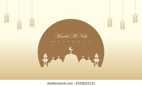 modern minimalist islamic template design mawlid al nabi muhammad SAW
