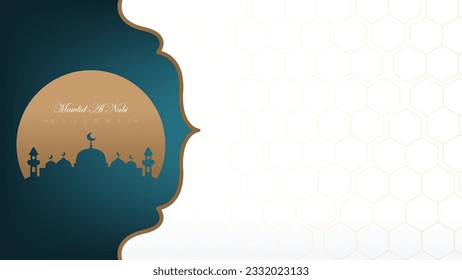 modern minimalist islamic template design mawlid al nabi muhammad SAW
