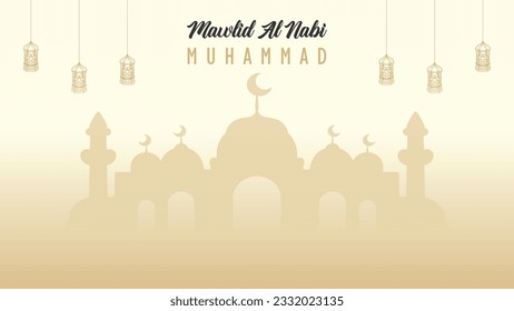 modern minimalist islamic template design mawlid al nabi muhammad SAW