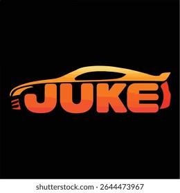 Moderno minimalista JUKe Design logotipo do carro com cores de gradiente