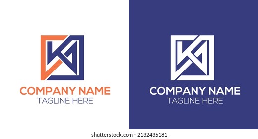 modern minimalist KA logo logo design.100% original. eps file fully editable.