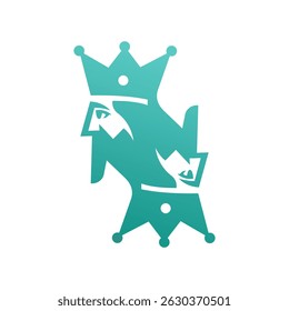 Modern Minimalist King Crown Royal Authority Logo Vector