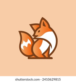 Modern Minimalist Kitsune Logo Design