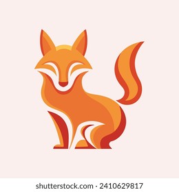 Modern Minimalist Kitsune Logo Design