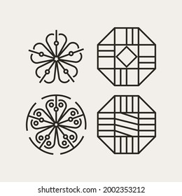 modern minimalist korean traditional pattern design