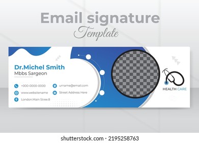 Diseño moderno y minimalista de fondo blanco y diseño abstracto de forma. Firma de correo electrónico profesional para todas las empresas con fondo blanco, plantilla de diseño única. 