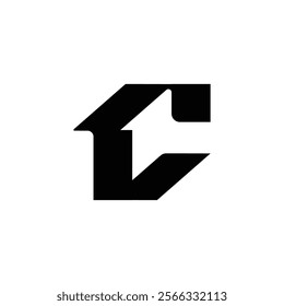 Modern minimalist letter C logo with a geometric design, perfect for tech companies, startups, real estate, or professional branding