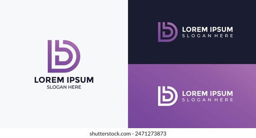 modern minimalist letter D logo