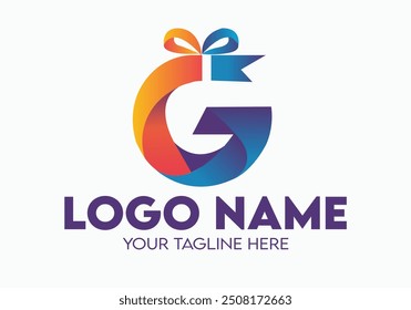 Moderno Minimalista Letra G Gradiente Design de logotipo para empresas com entrega de presente Courier Efeitos da empresa Design de logotipo criativo profissional para marcas e empresas