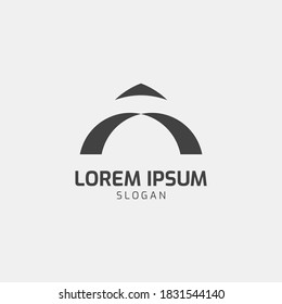 Letra minimalista moderna A logotipo inicial