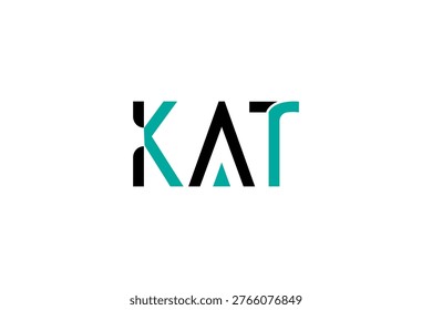 modern minimalist letter logo for KAT