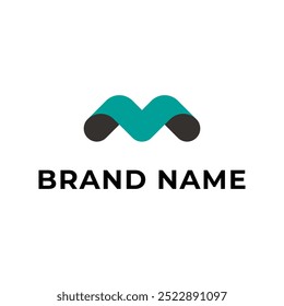 Modern Minimalist letter M vector. Minimalistic and modern logo design featuring abstract shapes and text. Perfect for branding, identity, and corporate representation. 