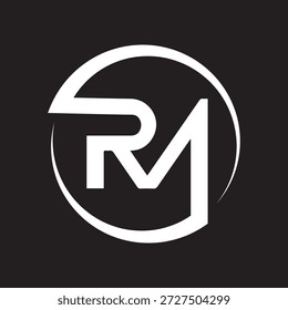 Modern and minimalist letter RM monogram logo icon with clean and professional typography. Perfect for business branding, corporate identity, startups, digital platforms, and creative projects.
