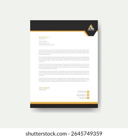 Modern Minimalist Letterhead Design Template with Clean and Professional Business Layout