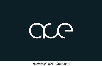 Modern minimalist line art letter ACE logo. This logo icon incorporate with three abstract circle in the creative way.