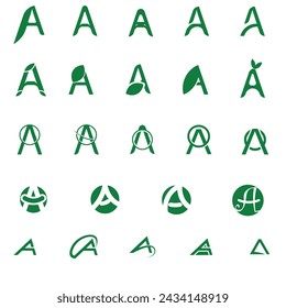 Modern minimalist A logo concept