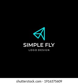 Modern and minimalist logo design about flying which is designed with geometric triangles.
EPS 10, Vector.
