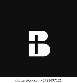 Modernes minimalistisches Logo-Design, das den Buchstaben B und ein christliches Kreuz-Symbol auf schwarzem Hintergrund kombiniert. Ideal für religiöses Branding, Glauben oder spirituelle Konzepte.
