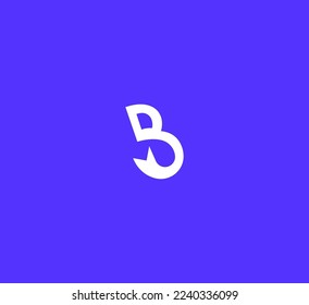 B Letra Logo Plantilla vectorial utilizable Símbolo abstracto de monograma 