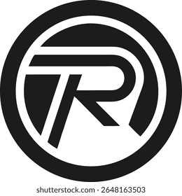 Modern minimalist logo design featuring abstract letter r within a circle
