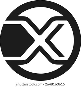 Modern minimalist logo design featuring the letter x inside a circular shape