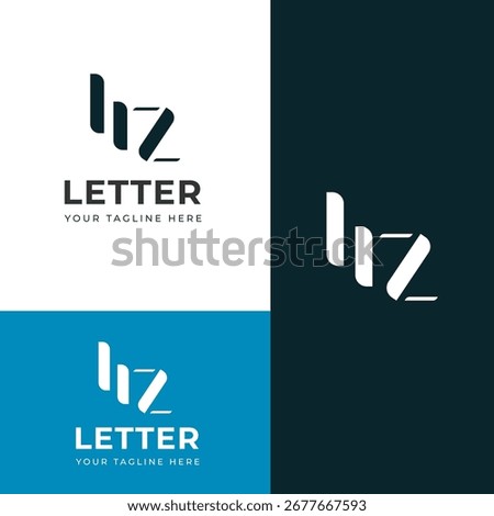Modern and minimalist logo design featuring the letters HZ. Available in various color schemes for versatile branding. Ideal for business identities, stationery, and marketing materials.