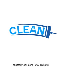 modern and minimalist logo design for laundry and cleaning services