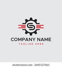Modern Minimalist Logo Design Sleek 'S' Monogram with Dynamic Stripes