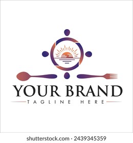 Modern minimalist logo for Family restaurant-Food 2024
