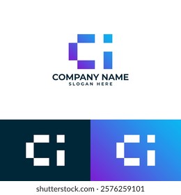 A modern and minimalist logo featuring the design conveys a sense of digital innovation, technology, and a futuristic aesthetic. The vibrant color gradient adds a touch of energy and dynamism.