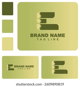 Modern and minimalist logo featuring the initial letter E in a clean flat design style. Perfect for startups, tech companies, creative agencies, or personal branding. Fully scalable and customizable.