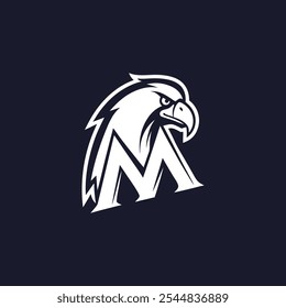 a modern, minimalist logo featuring the letter M 