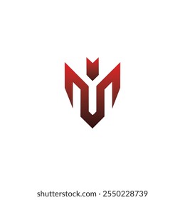 A modern, minimalist logo featuring the letter "M" with a sharp, angular design.