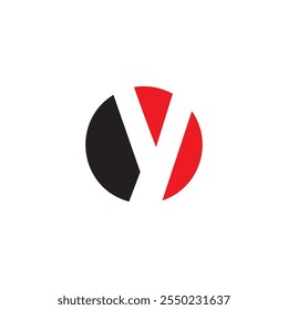 A modern, minimalist logo featuring the letter "Y" within a circular shape.