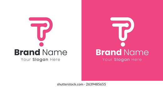 A Modern Minimalist Logo Featuring T and P Letters Design Elements