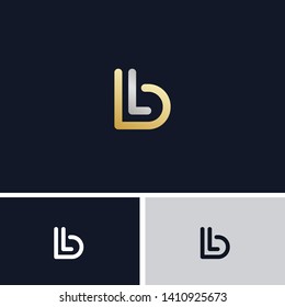 Modern minimalist logo with initial b, lb, bl for your business company.