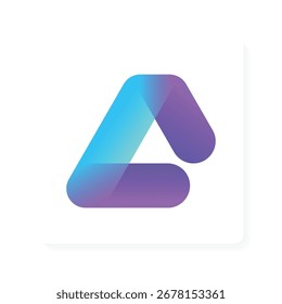 logotipo minimalista moderno de la letra inicial A