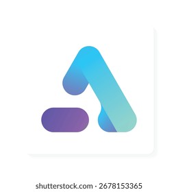 logótipo minimalista moderno da letra inicial A
