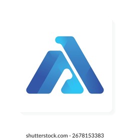 modern minimalist logo of the initial letter A