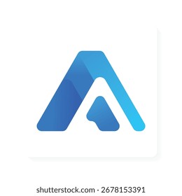 logotipo minimalista moderno de la letra inicial A