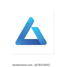 logotipo minimalista moderno de la letra inicial A